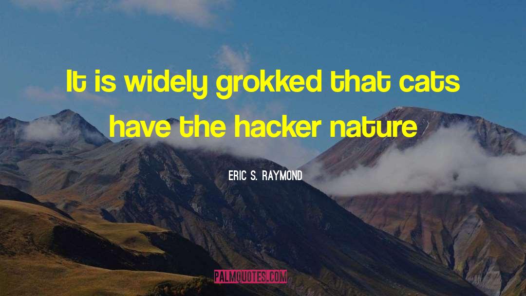 Eric S. Raymond Quotes: It is widely grokked that