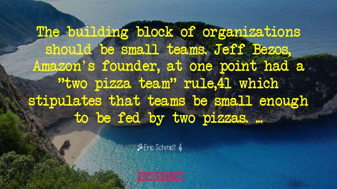 Eric Schmidt Quotes: The building block of organizations
