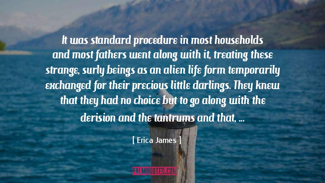 Erica James Quotes: It was standard procedure in