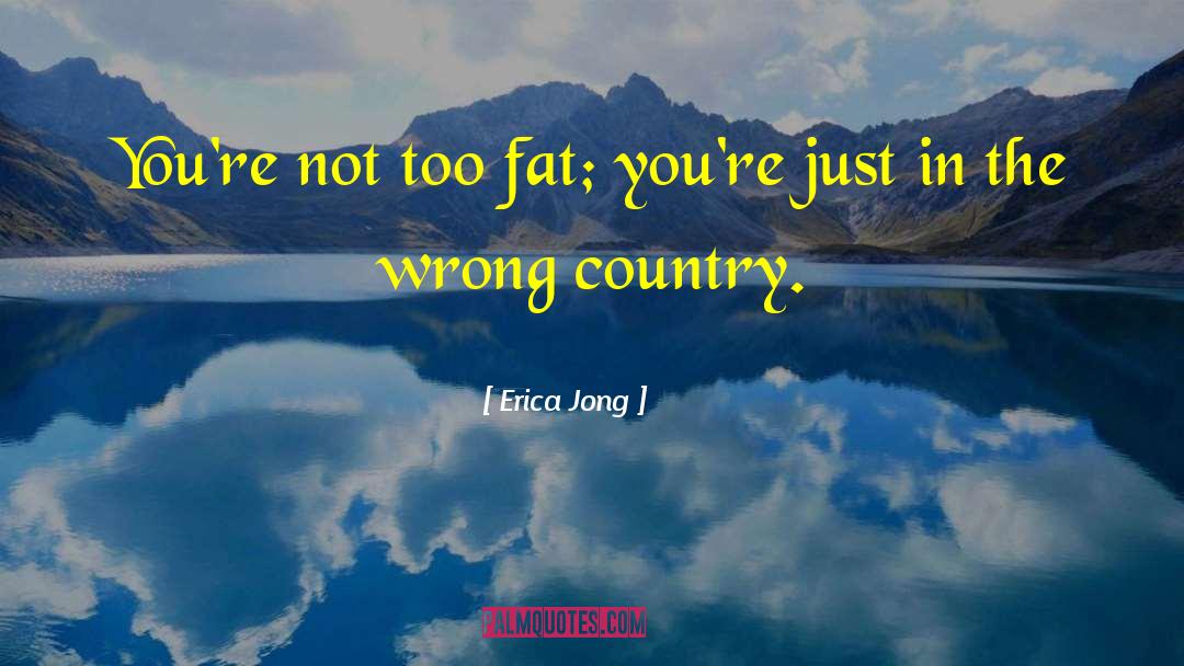 Erica Jong Quotes: You're not too fat; you're