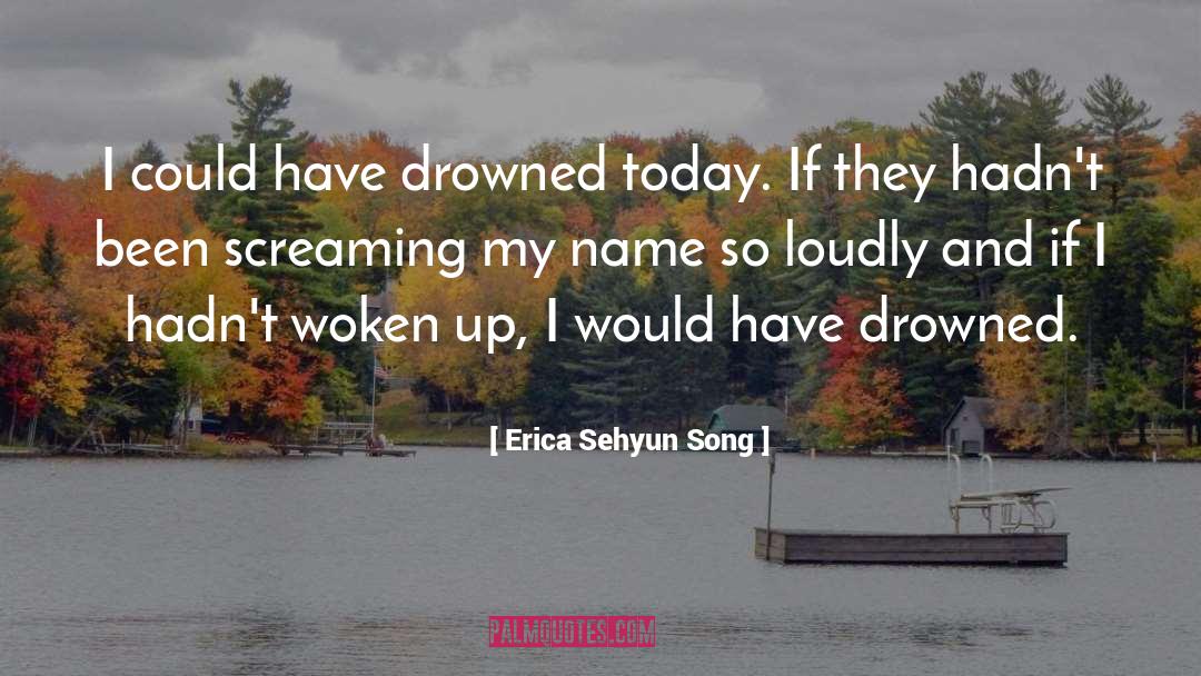 Erica Sehyun Song Quotes: I could have drowned today.