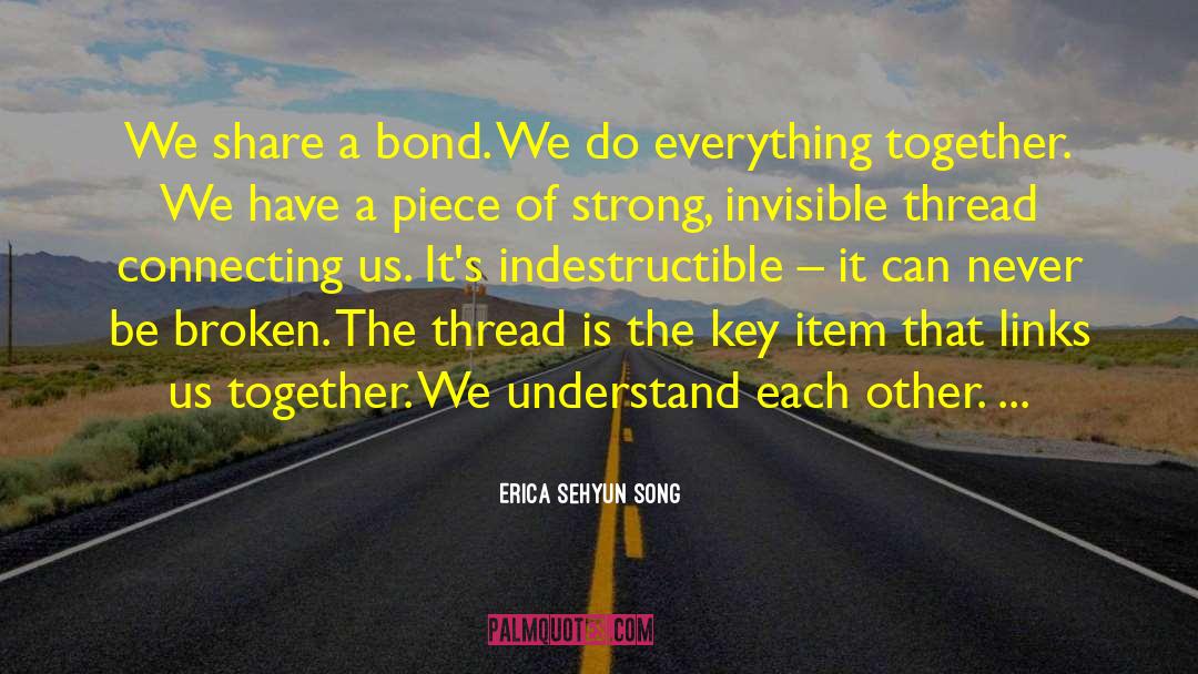 Erica Sehyun Song Quotes: We share a bond. We