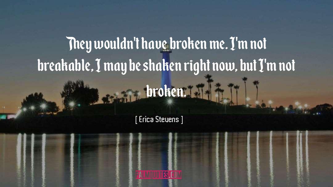 Erica Stevens Quotes: They wouldn't have broken me.