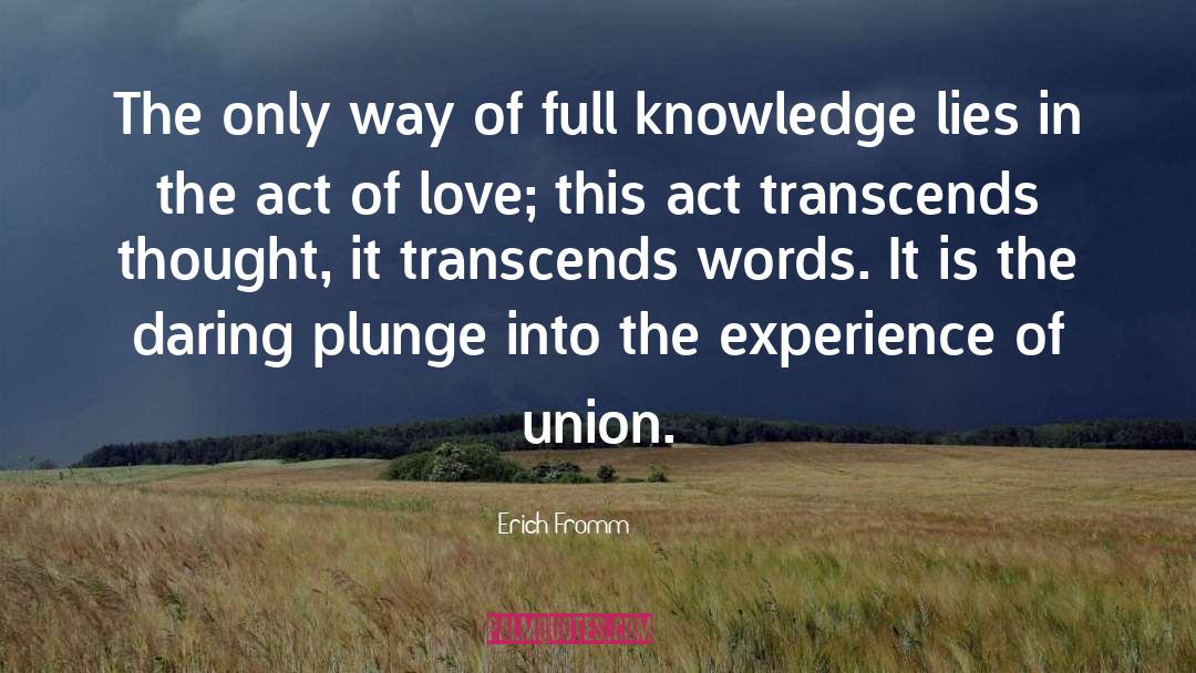 Erich Fromm Quotes: The only way of full