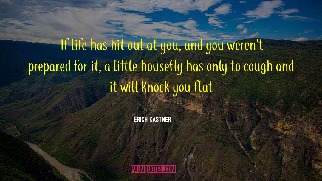 Erich Kastner Quotes: If life has hit out