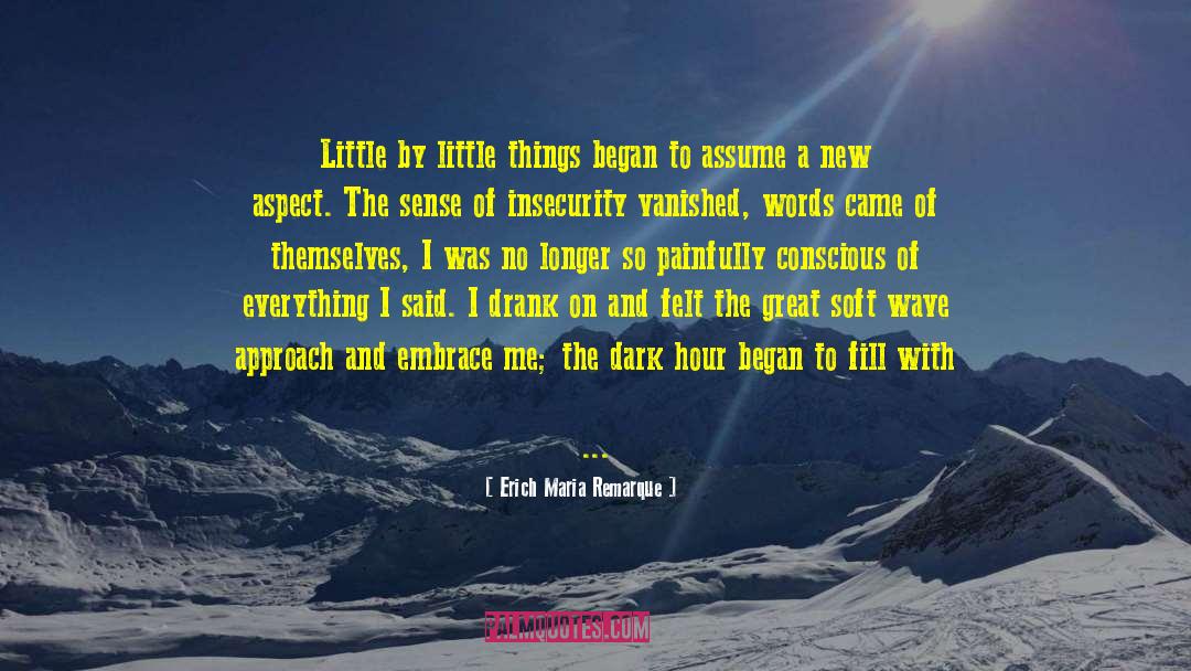 Erich Maria Remarque Quotes: Little by little things began