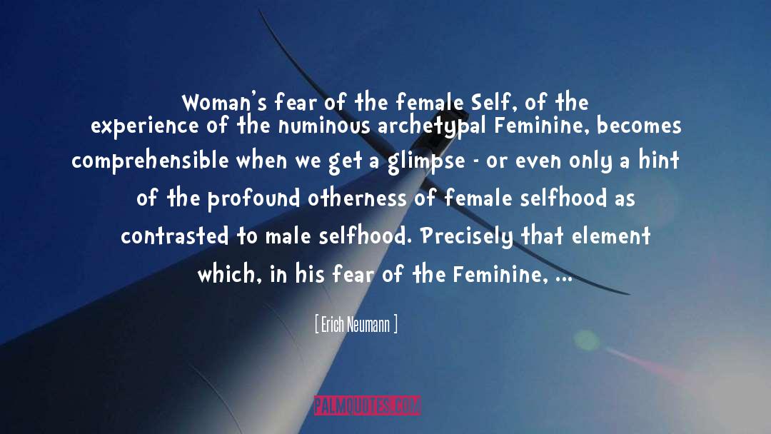 Erich Neumann Quotes: Woman's fear of the female