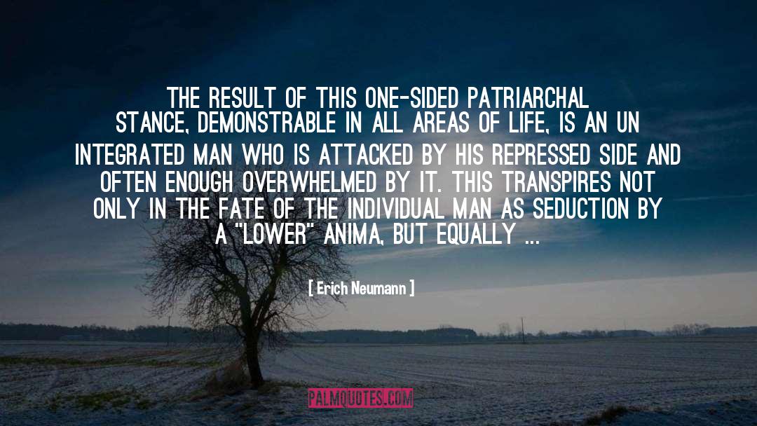 Erich Neumann Quotes: The result of this one-sided