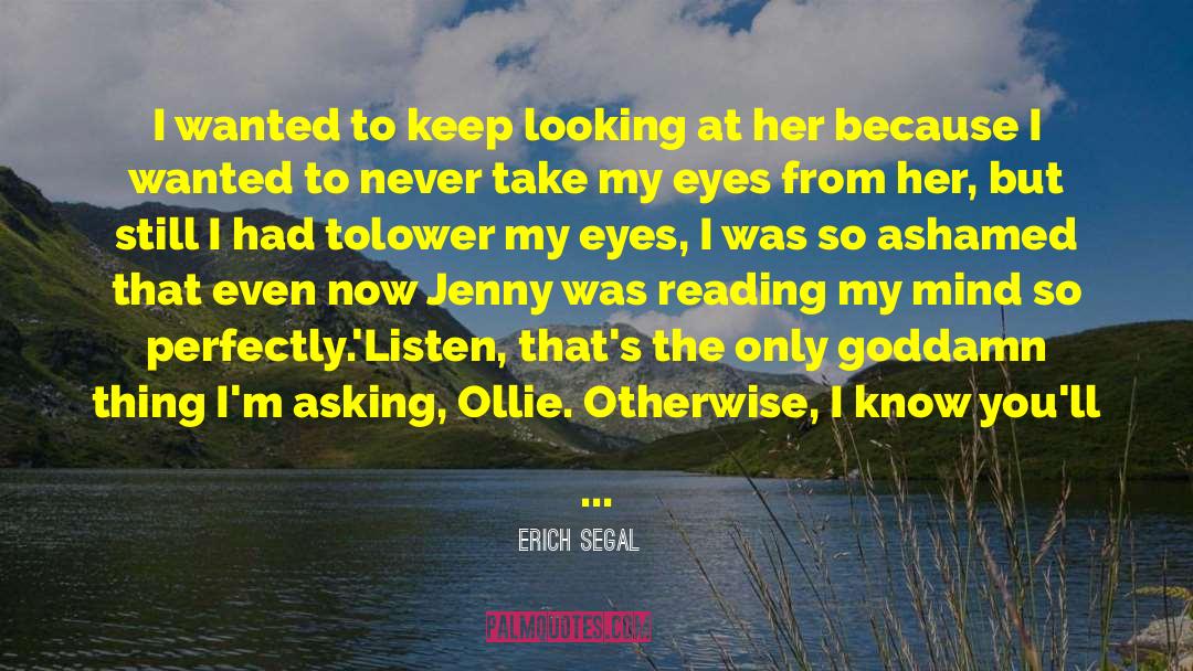 Erich Segal Quotes: I wanted to keep looking