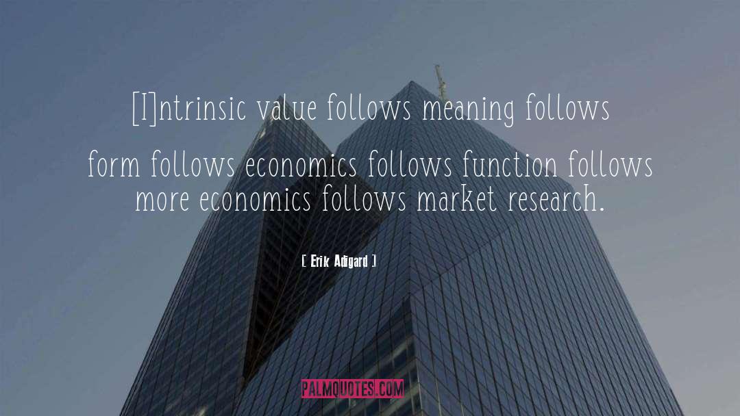 Erik Adigard Quotes: [I]ntrinsic value follows meaning follows