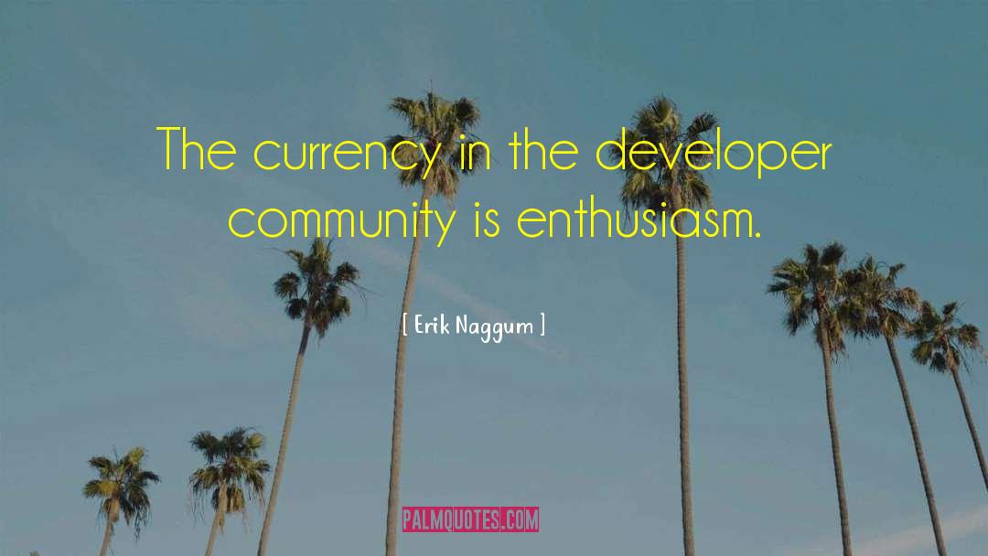 Erik Naggum Quotes: The currency in the developer