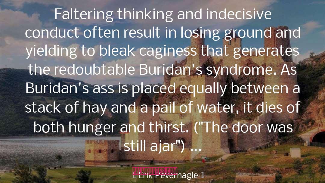 Erik Pevernagie Quotes: Faltering thinking and indecisive conduct