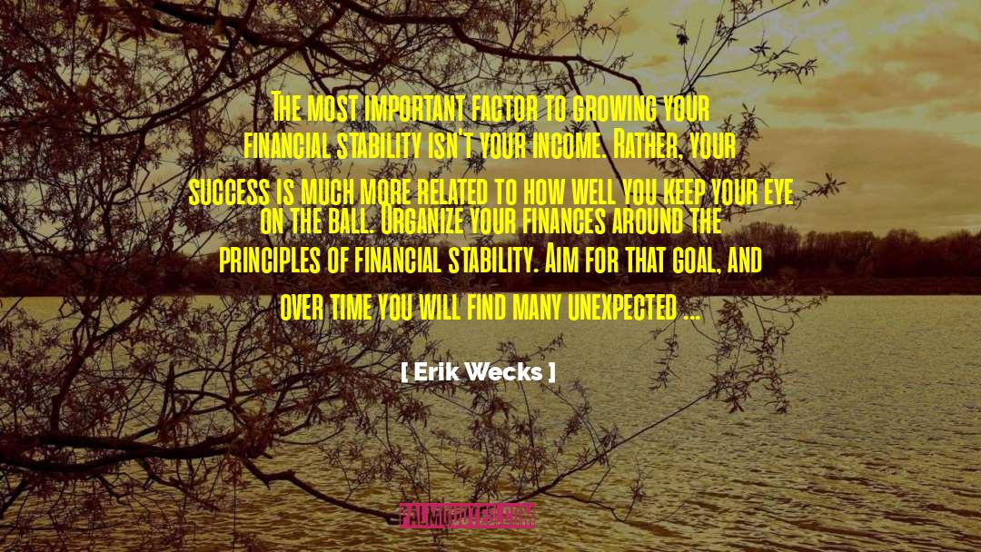 Erik Wecks Quotes: The most important factor to