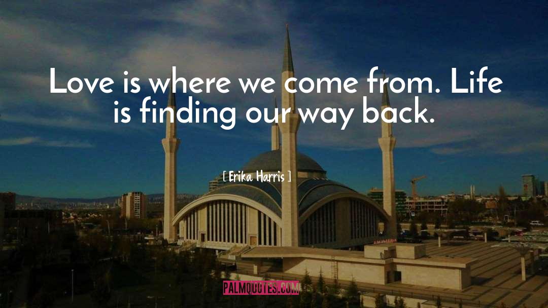 Erika Harris Quotes: Love is where we come