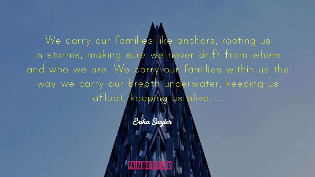 Erika Swyler Quotes: We carry our families like