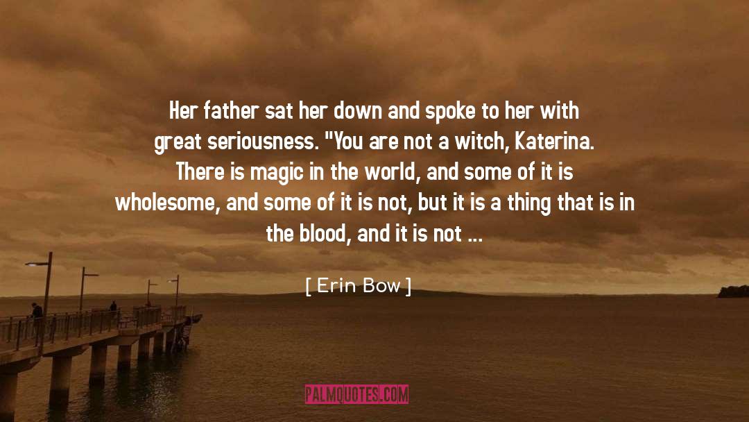 Erin Bow Quotes: Her father sat her down