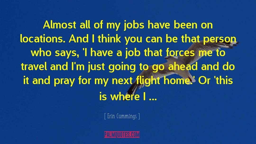 Erin Cummings Quotes: Almost all of my jobs