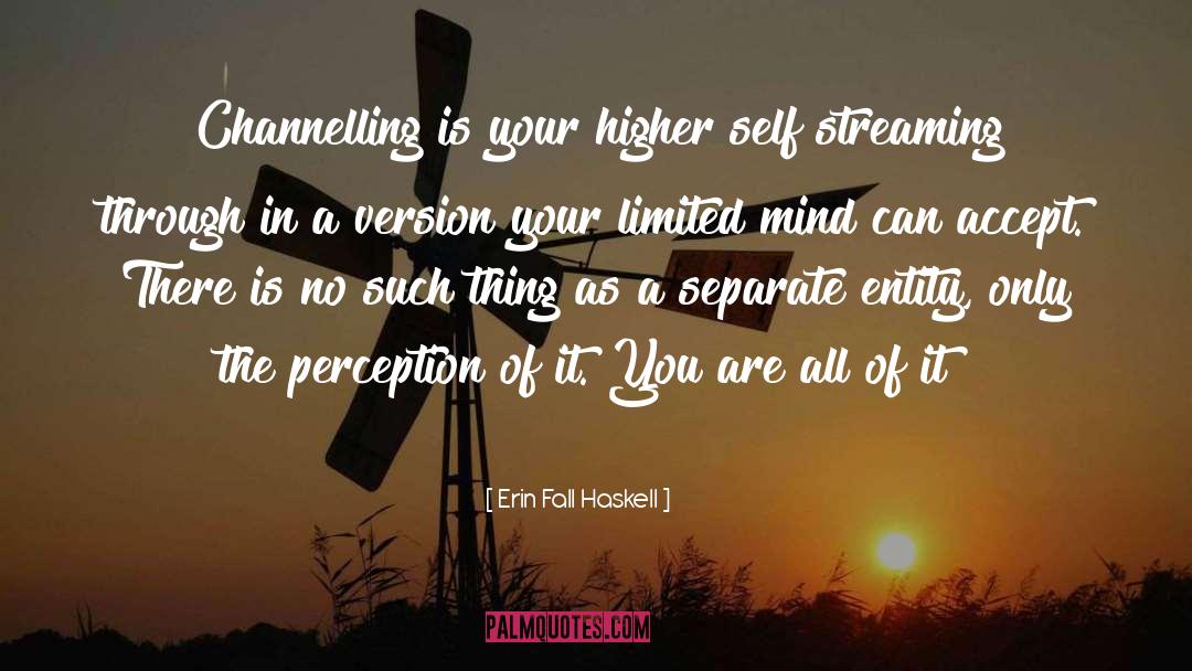 Erin Fall Haskell Quotes: Channelling is your higher self