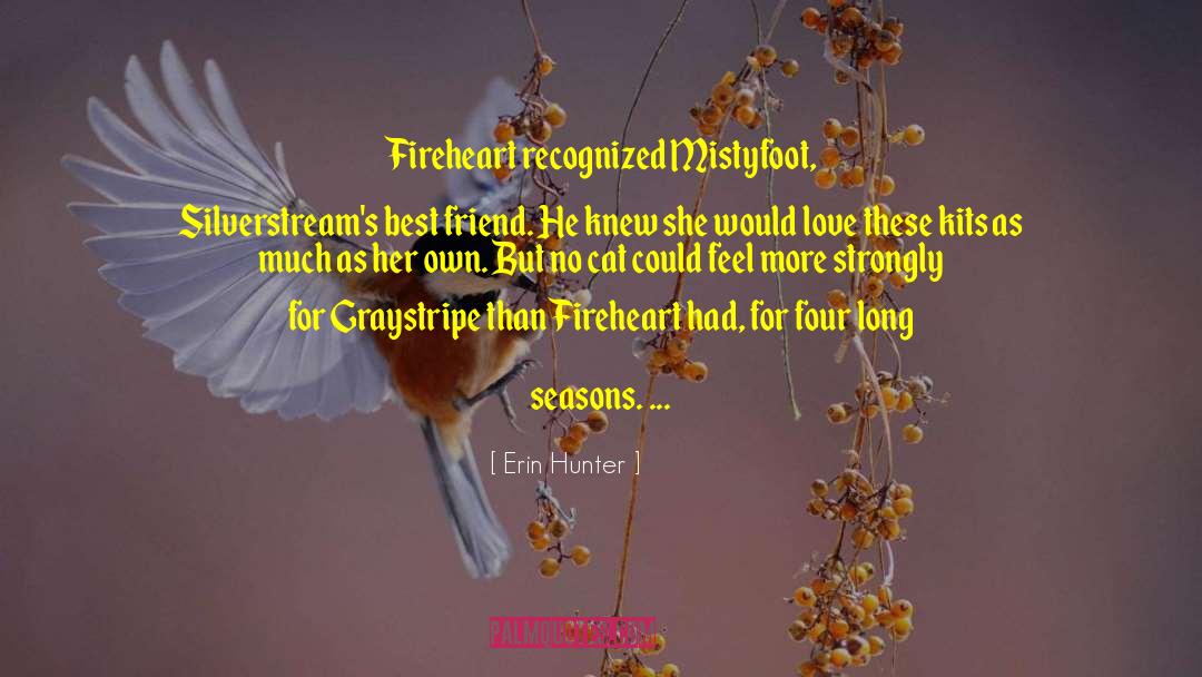 Erin Hunter Quotes: Fireheart recognized Mistyfoot, Silverstream's best