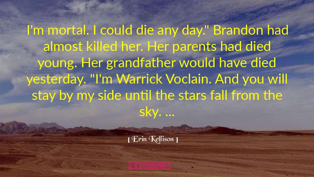 Erin Kellison Quotes: I'm mortal. I could die
