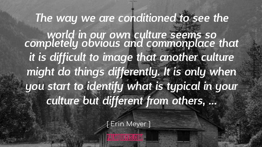 Erin Meyer Quotes: The way we are conditioned