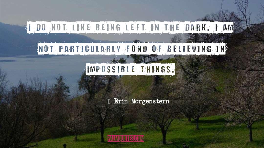 Erin Morgenstern Quotes: I do not like being