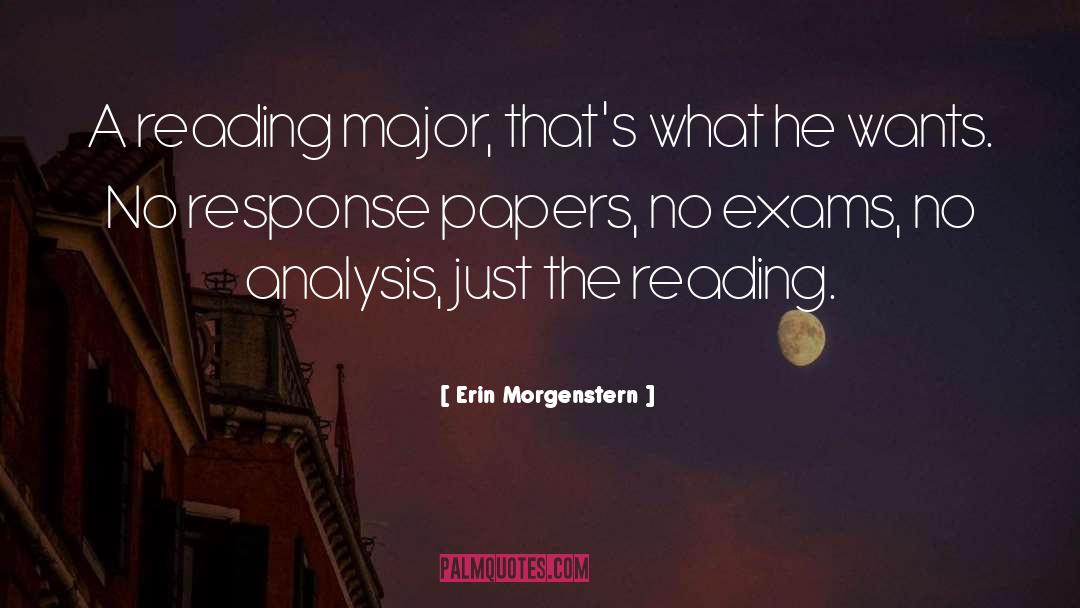 Erin Morgenstern Quotes: A reading major, that's what