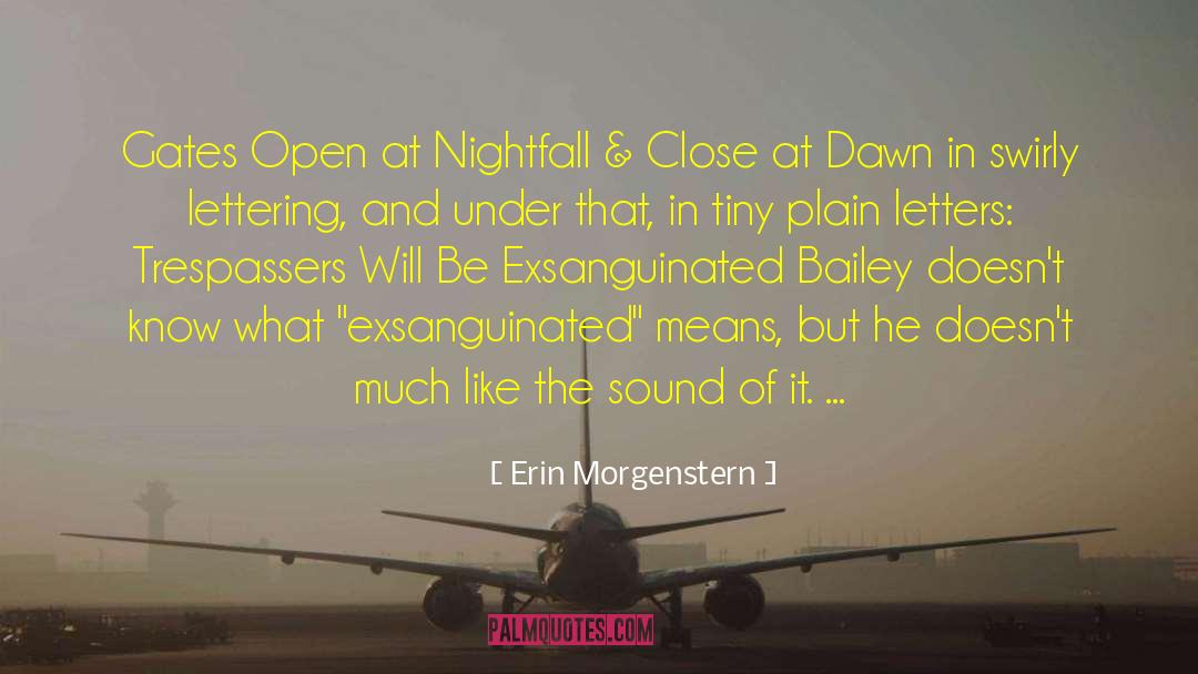 Erin Morgenstern Quotes: Gates Open at Nightfall &