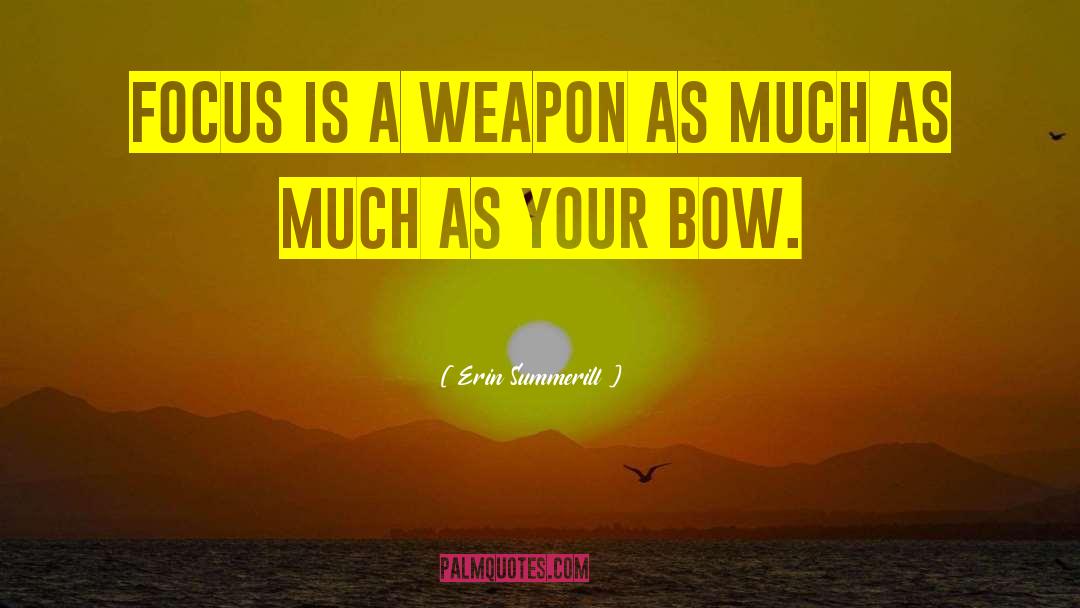 Erin Summerill Quotes: Focus is a weapon as