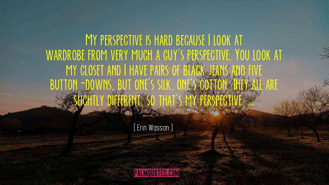 Erin Wasson Quotes: My perspective is hard because