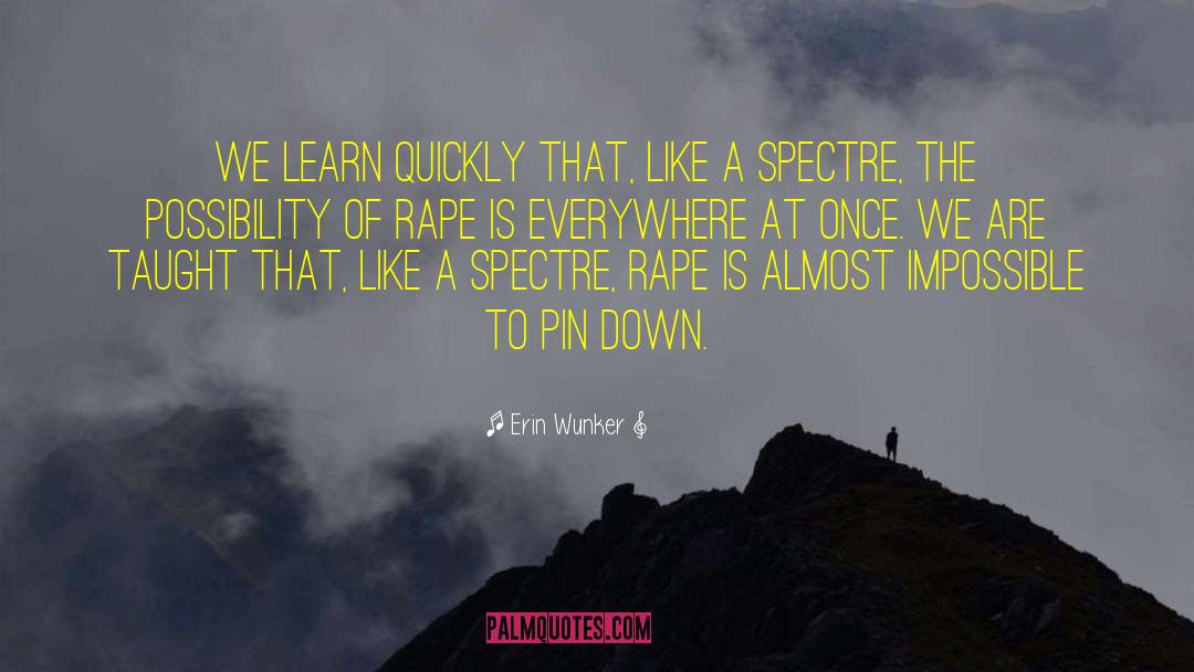 Erin Wunker Quotes: We learn quickly that, like