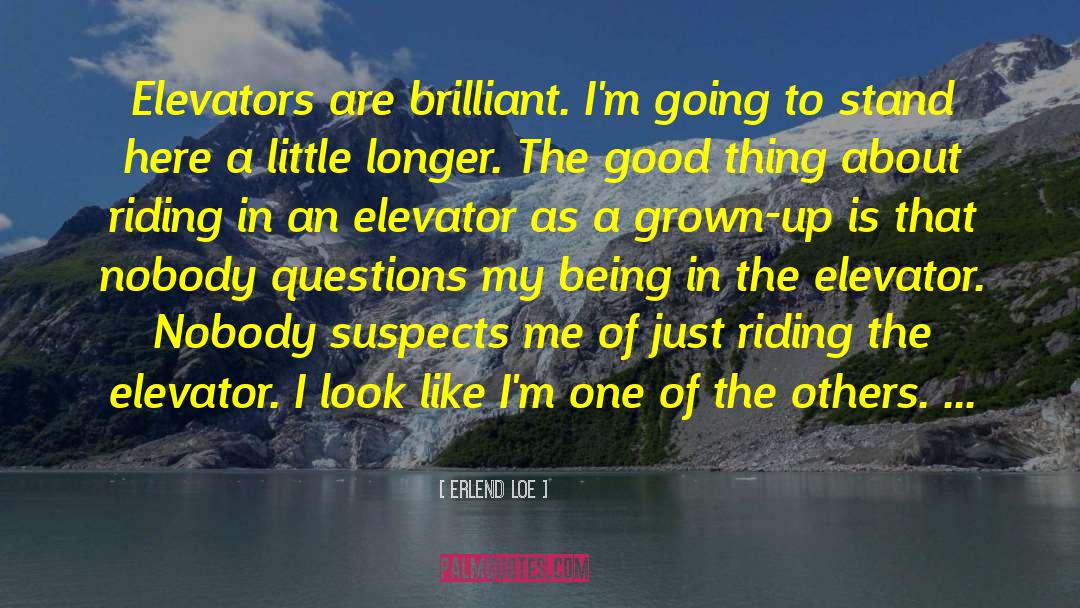 Erlend Loe Quotes: Elevators are brilliant. I'm going