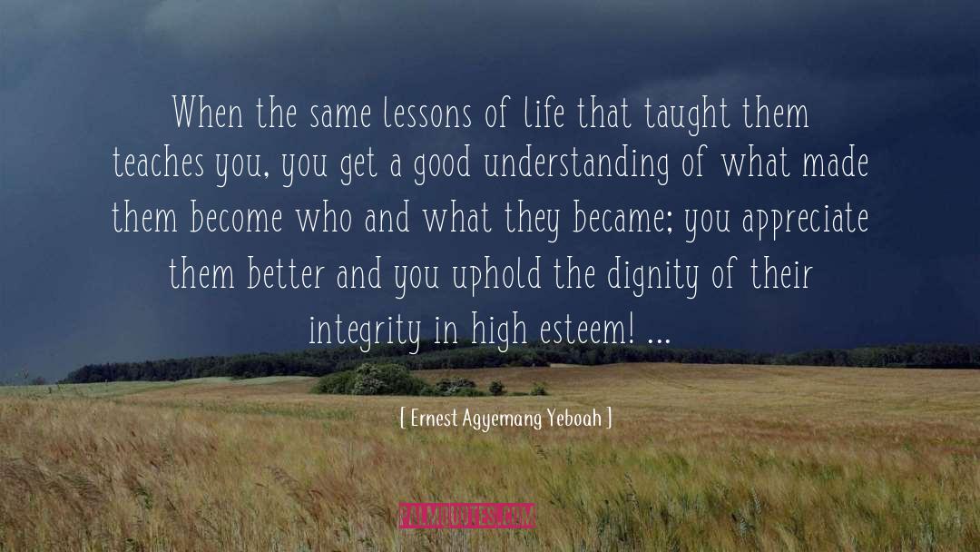 Ernest Agyemang Yeboah Quotes: When the same lessons of
