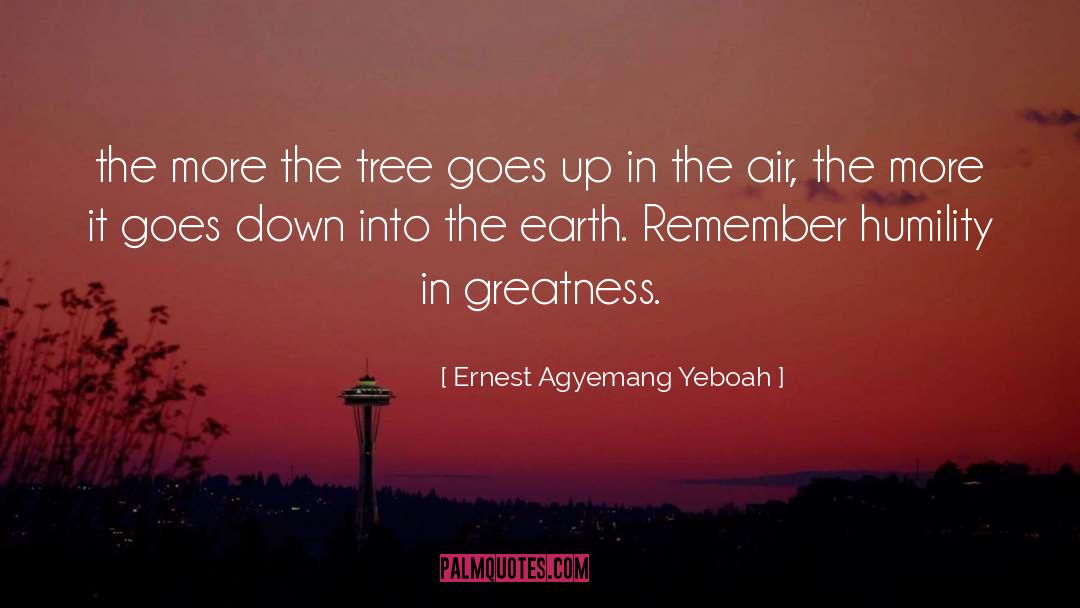 Ernest Agyemang Yeboah Quotes: the more the tree goes