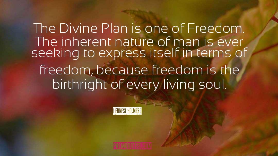 Ernest Holmes Quotes: The Divine Plan is one