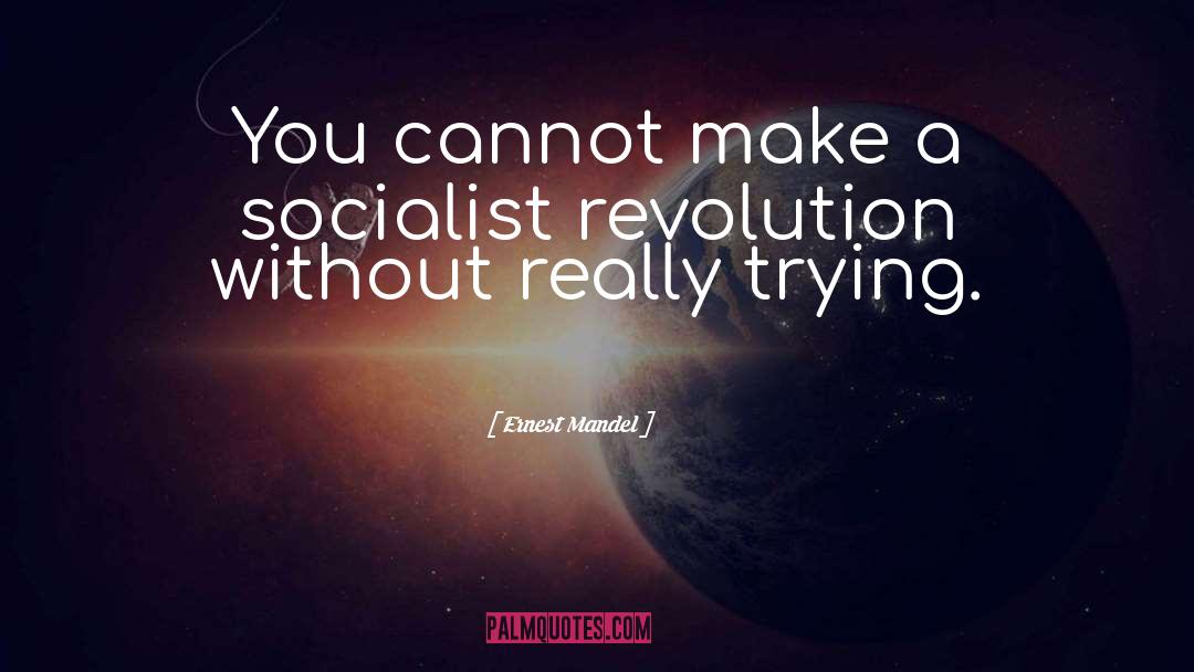 Ernest Mandel Quotes: You cannot make a socialist