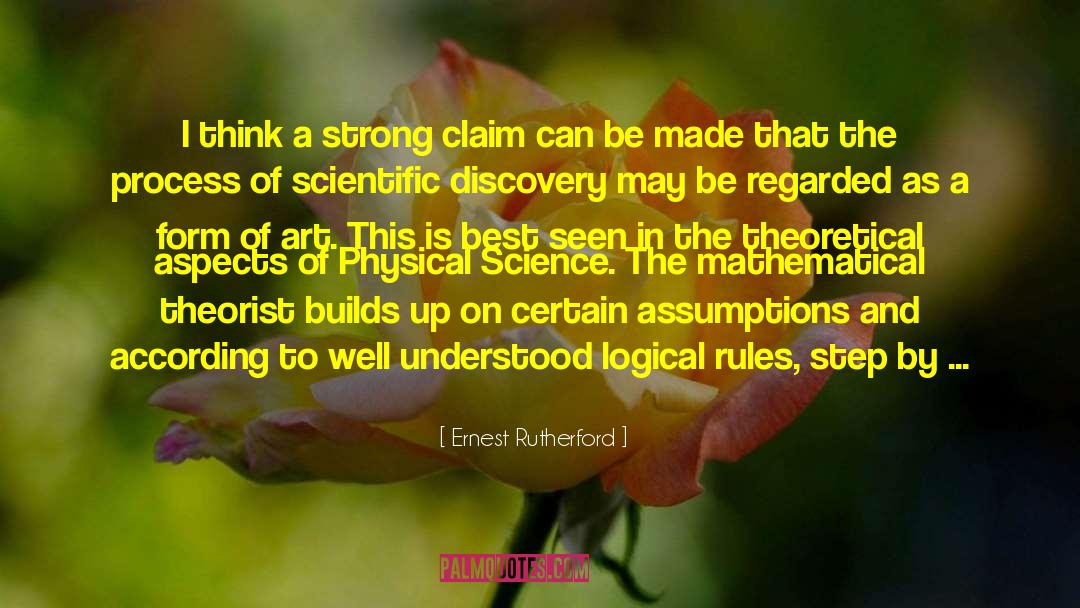 Ernest Rutherford Quotes: I think a strong claim