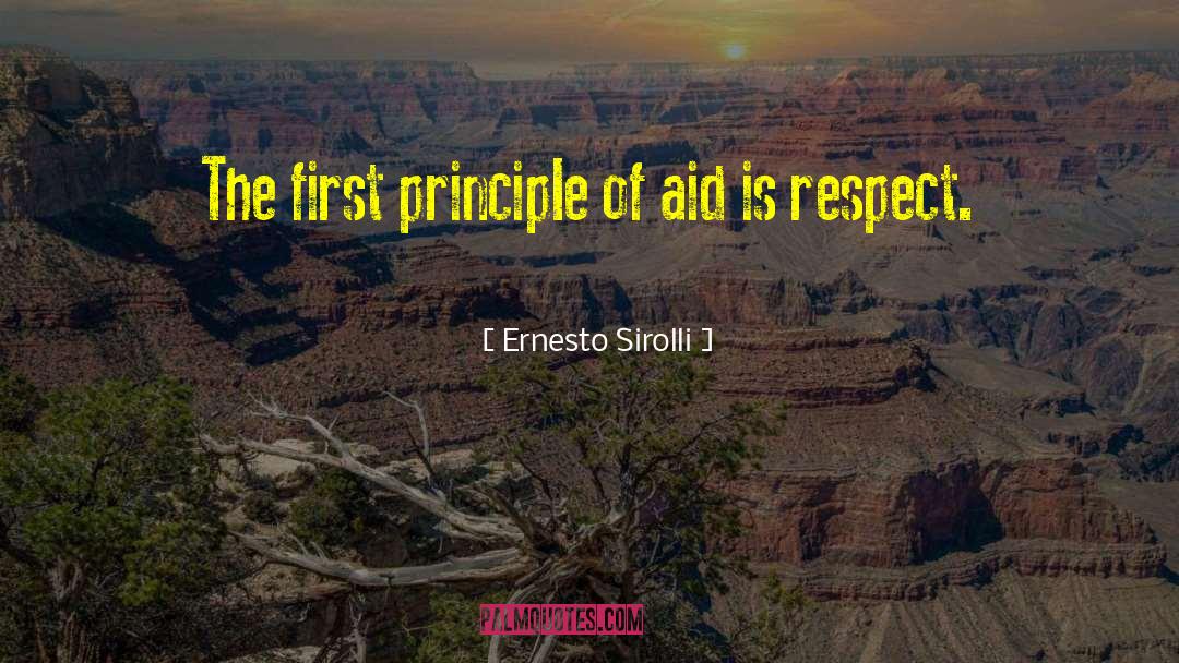 Ernesto Sirolli Quotes: The first principle of aid