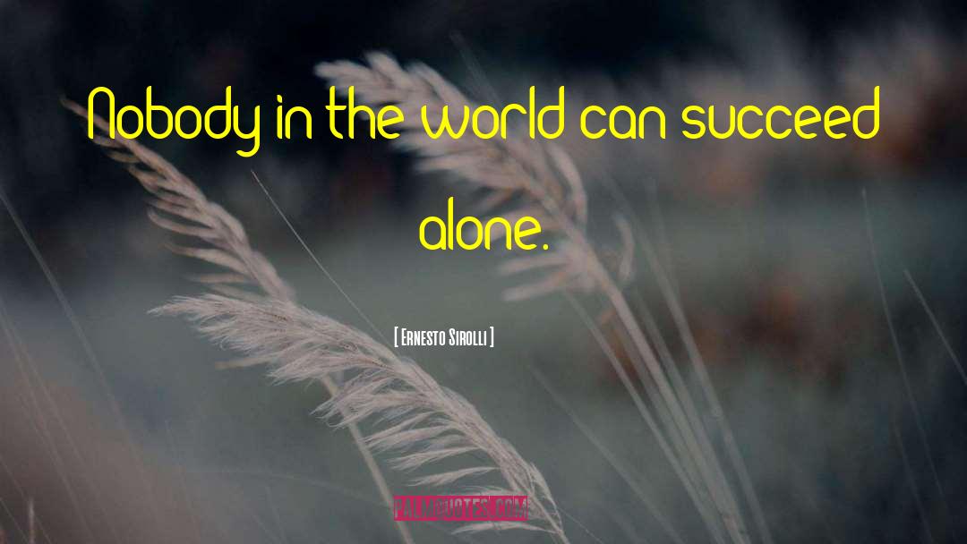 Ernesto Sirolli Quotes: Nobody in the world can