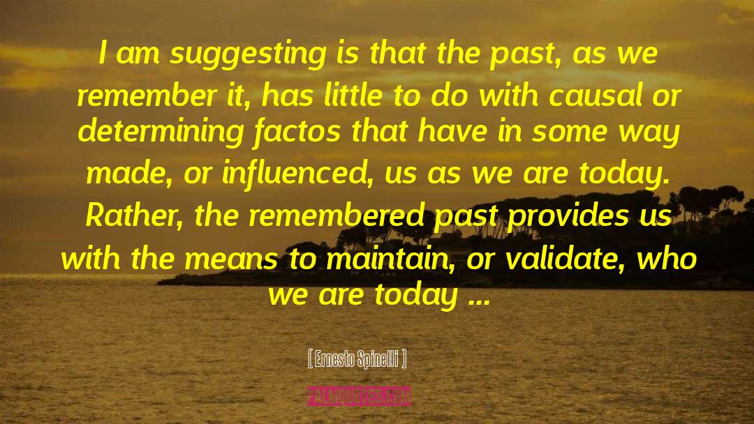 Ernesto Spinelli Quotes: I am suggesting is that