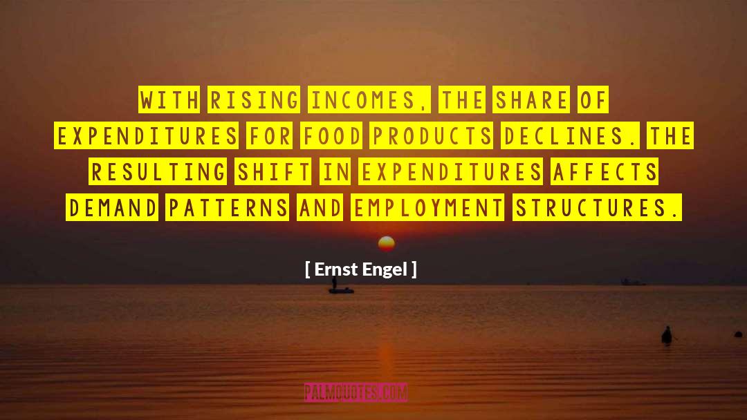 Ernst Engel Quotes: With rising incomes, the share