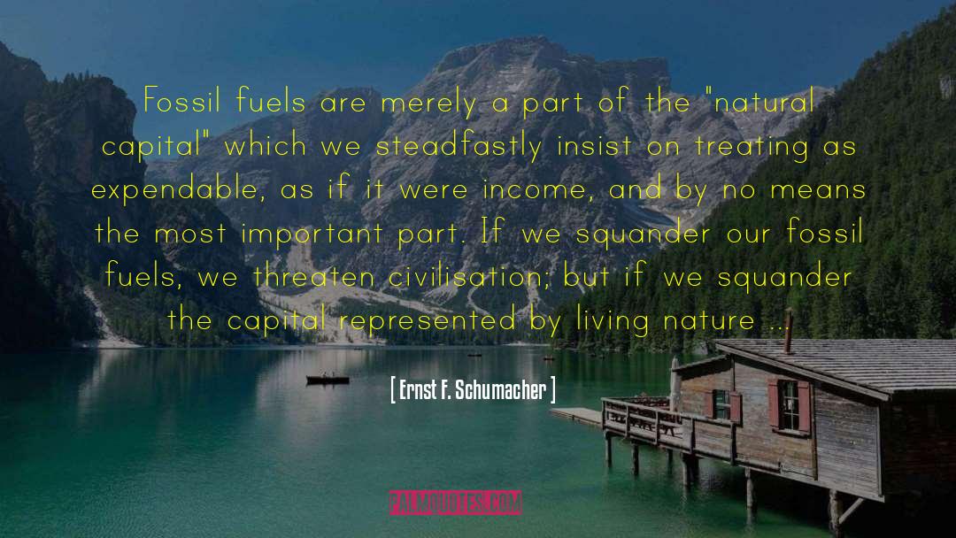 Ernst F. Schumacher Quotes: Fossil fuels are merely a