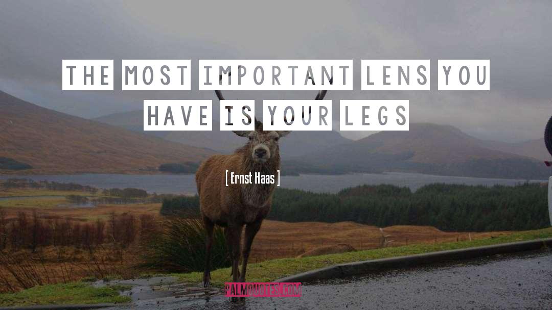 Ernst Haas Quotes: The most important lens you