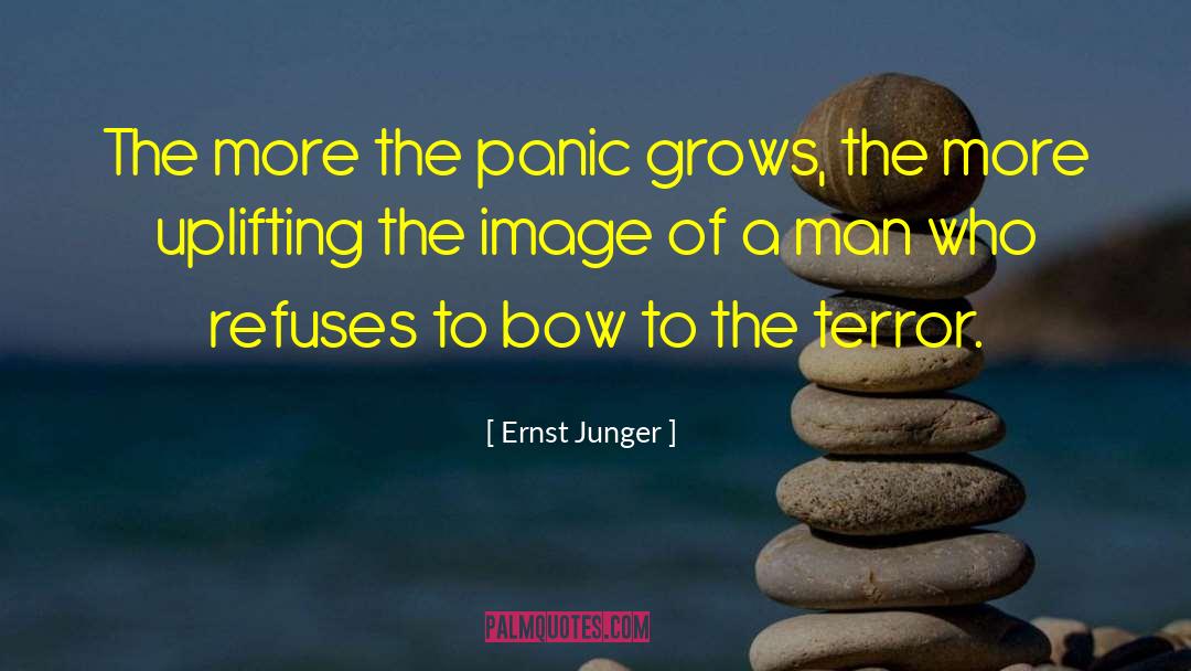 Ernst Junger Quotes: The more the panic grows,