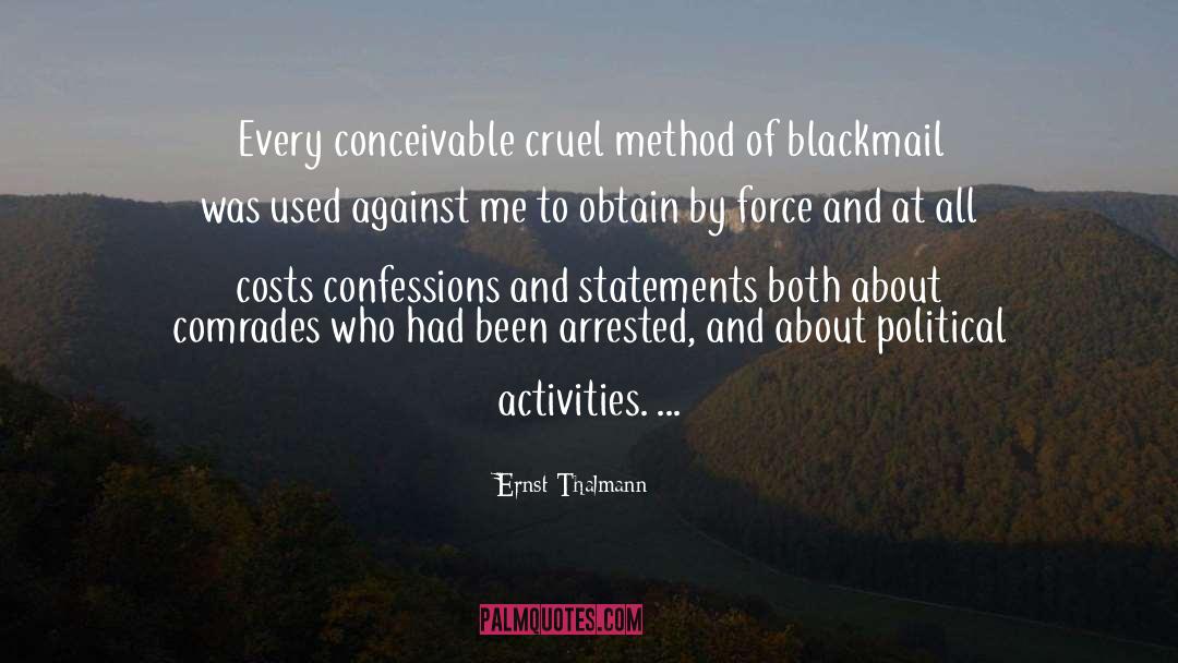 Ernst Thalmann Quotes: Every conceivable cruel method of