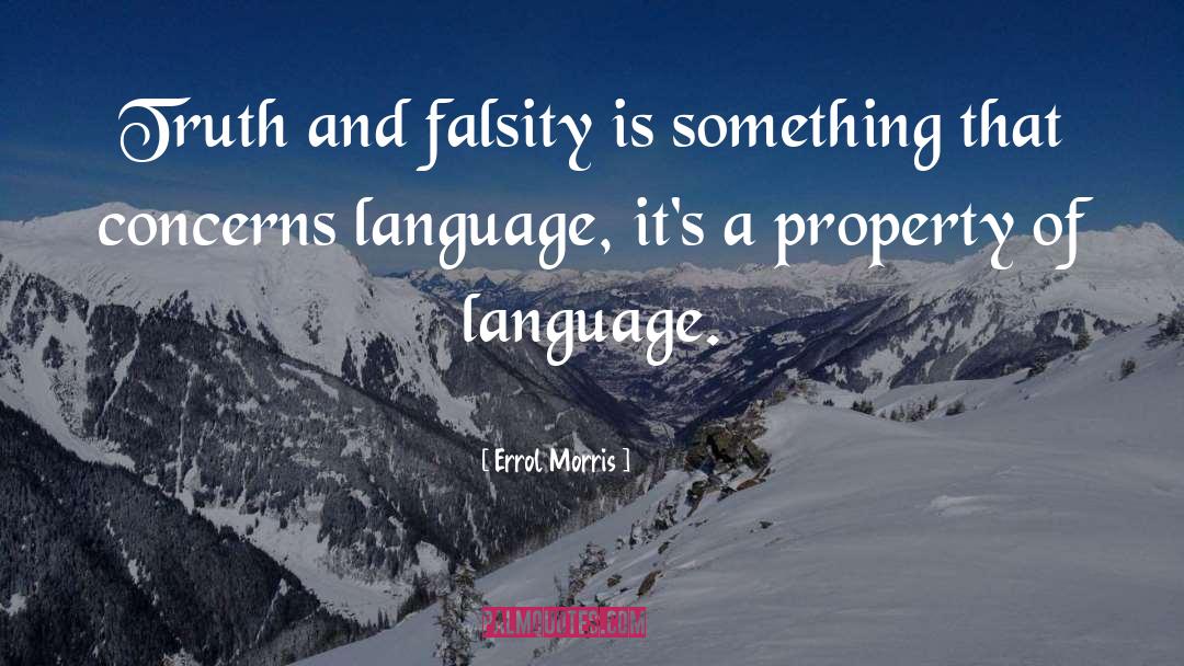 Errol Morris Quotes: Truth and falsity is something