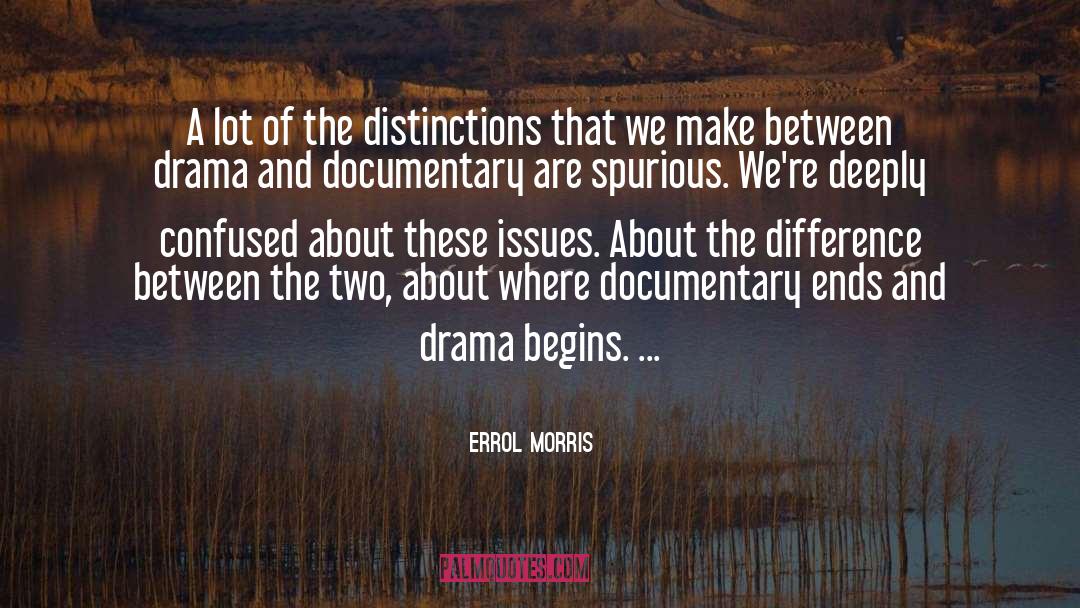 Errol Morris Quotes: A lot of the distinctions