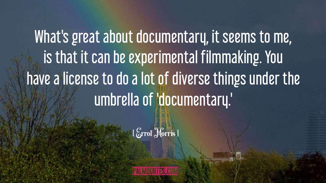 Errol Morris Quotes: What's great about documentary, it