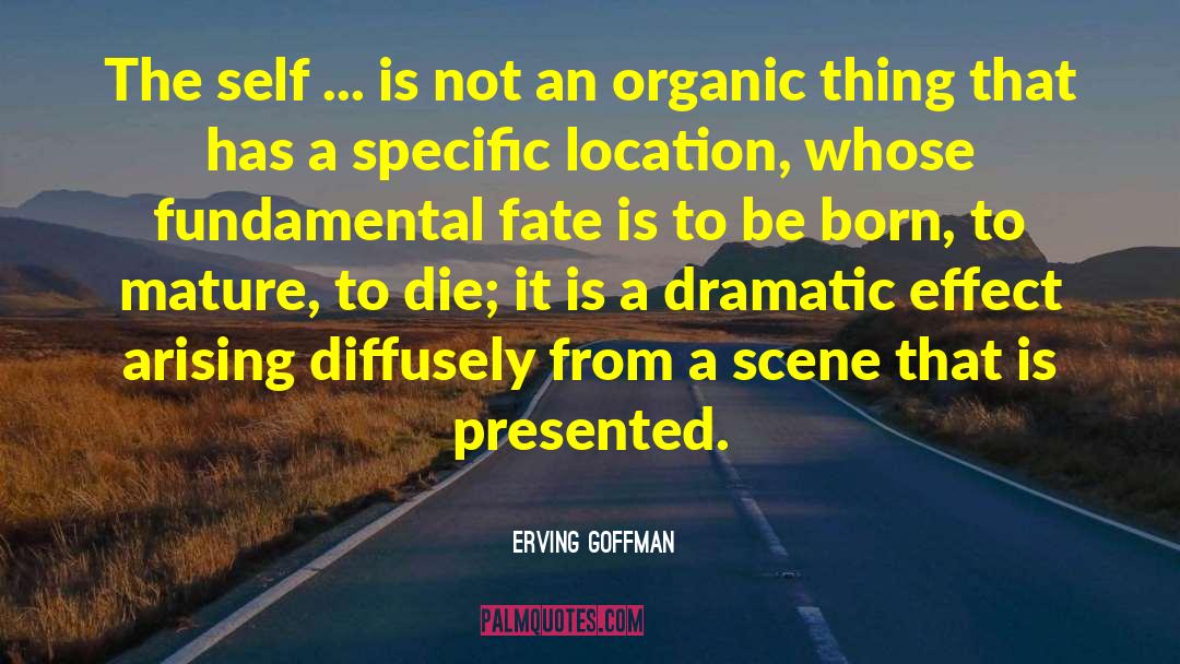 Erving Goffman Quotes: The self ... is not