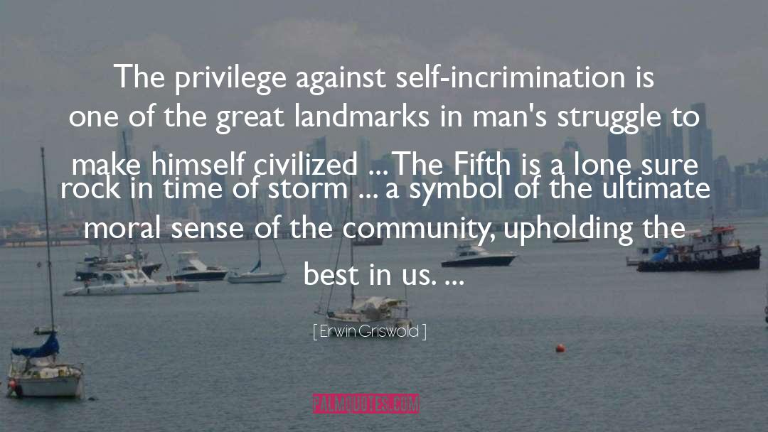 Erwin Griswold Quotes: The privilege against self-incrimination is
